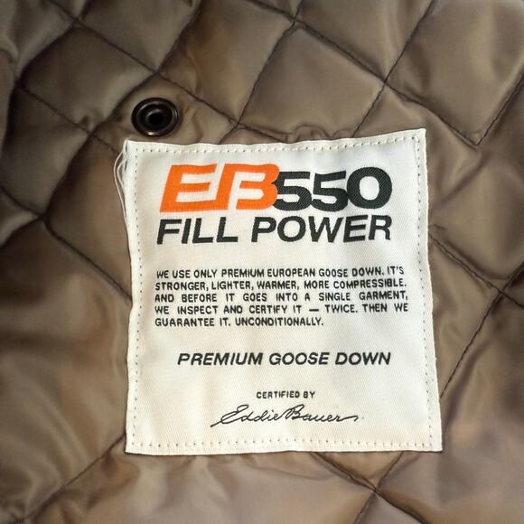 Eddie Bauer Goose Down 550 Jacket Women's Size Large Black Puffer Quilted - Picture 7 of 10